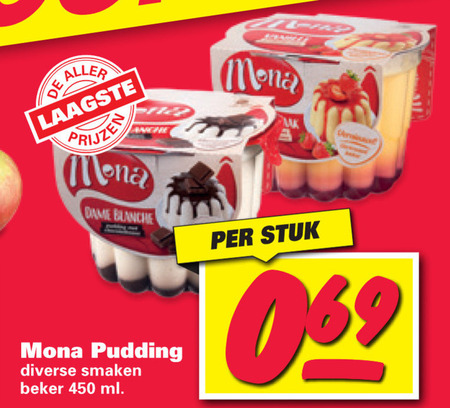 Mona   pudding folder aanbieding bij  Nettorama - details