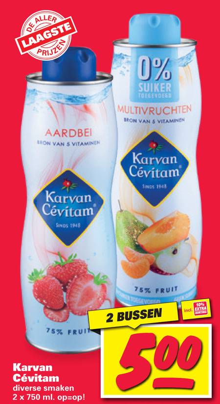 Karvan Cevitam   limonadesiroop folder aanbieding bij  Nettorama - details