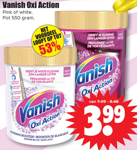 Vanish   vlekkenverwijderaar folder aanbieding bij  Dirk - details