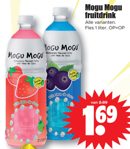 Mogu Mogu   fruitdrank folder aanbieding bij  Dirk - details