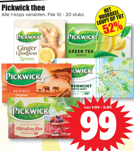 Pickwick   thee folder aanbieding bij  Dirk - details