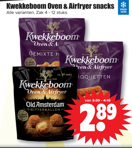 Kwekkeboom   snack, bitterballen folder aanbieding bij  Dirk - details