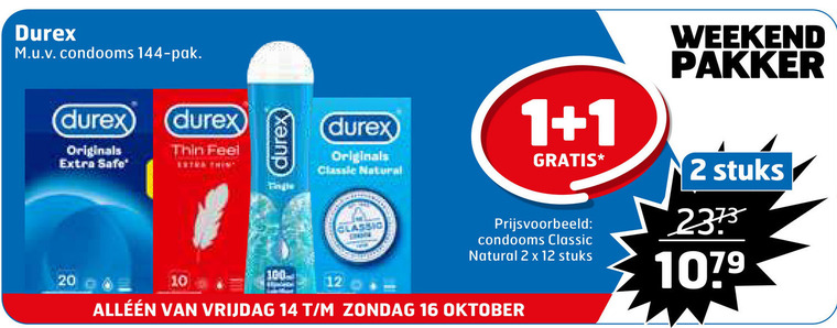 Durex   condooms folder aanbieding bij  Trekpleister - details