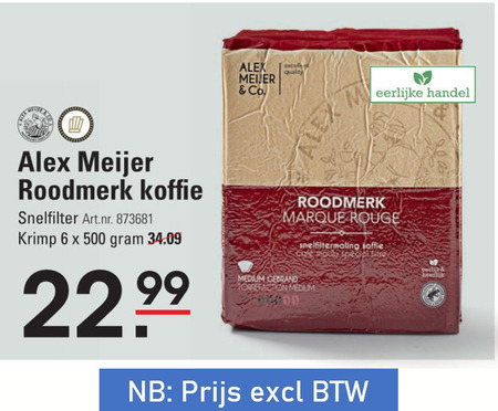 Alex Meijer   koffie folder aanbieding bij  Sligro - details