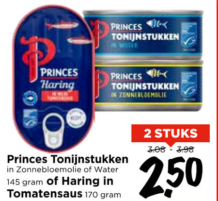 Princes   tonijn in blik, haring folder aanbieding bij  Vomar - details