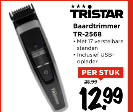 Tristar   baardtrimmer folder aanbieding bij  Vomar - details