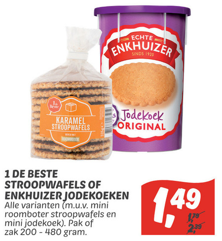 Enkhuizer   stroopwafels, koek folder aanbieding bij  Dekamarkt - details