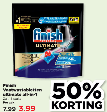 Finish   vaatwasmiddel folder aanbieding bij  Plus - details