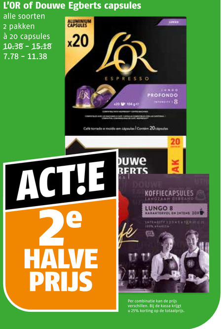 Douwe Egberts   koffiecups folder aanbieding bij  Poiesz - details