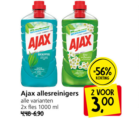 Ajax   allesreiniger folder aanbieding bij  Jan Linders - details