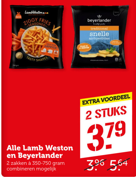 Lamb and Weston   patat folder aanbieding bij  Coop - details