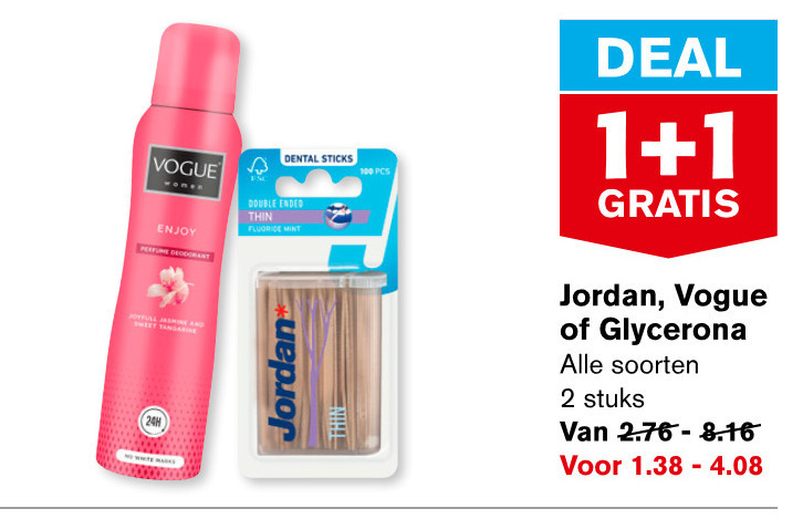 Glycerona   handcreme, tandenstokers folder aanbieding bij  Hoogvliet - details