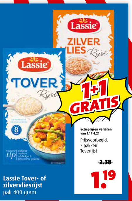 Lassie rijst folder aanbieding bij Boni - details