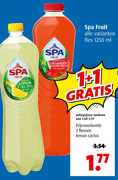 Spa en Fruit   fruitdrank folder aanbieding bij  Boni - details