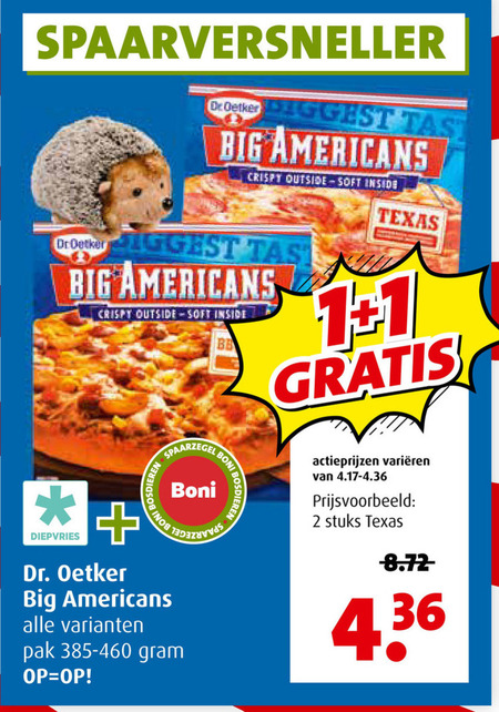 Dr Oetker   diepvriespizza folder aanbieding bij  Boni - details