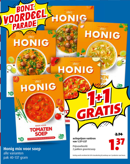 Honig   soep folder aanbieding bij  Boni - details