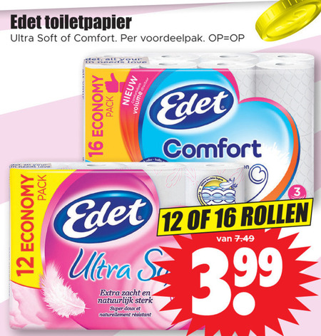 Edet   toiletpapier folder aanbieding bij  Dirk - details