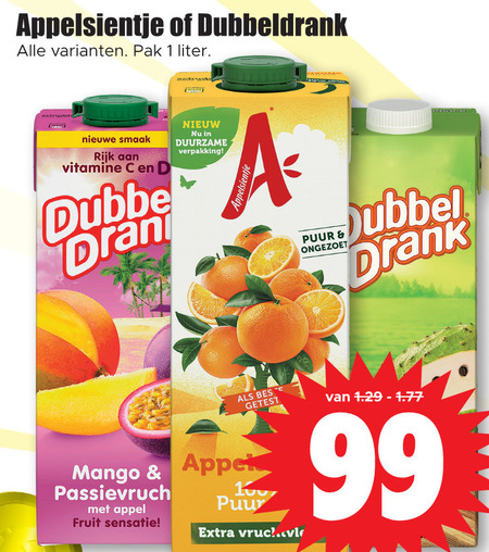 Appelsientje   fruitdrank folder aanbieding bij  Dirk - details