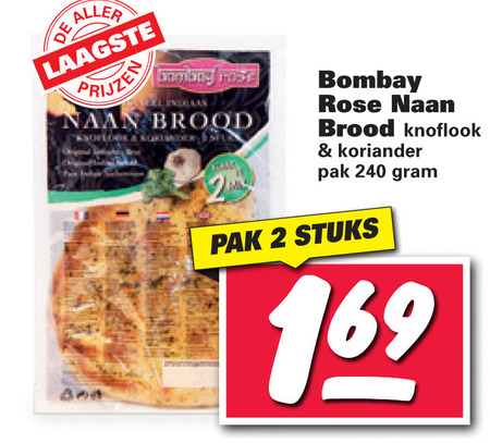 Bombay Rose   naanbrood folder aanbieding bij  Nettorama - details