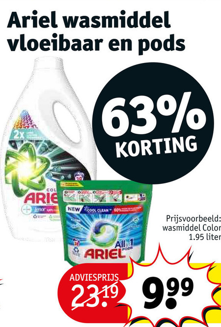 Ariel   wasmiddel folder aanbieding bij  Kruidvat - details