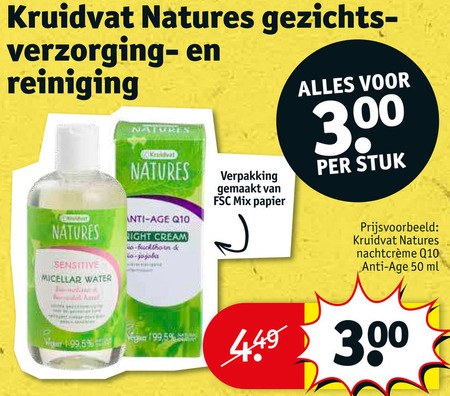 Kruidvat Huismerk   nachtcreme, gezichtsreiniging folder aanbieding bij  Kruidvat - details