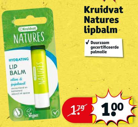 Kruidvat Huismerk   lippenbalsem folder aanbieding bij  Kruidvat - details