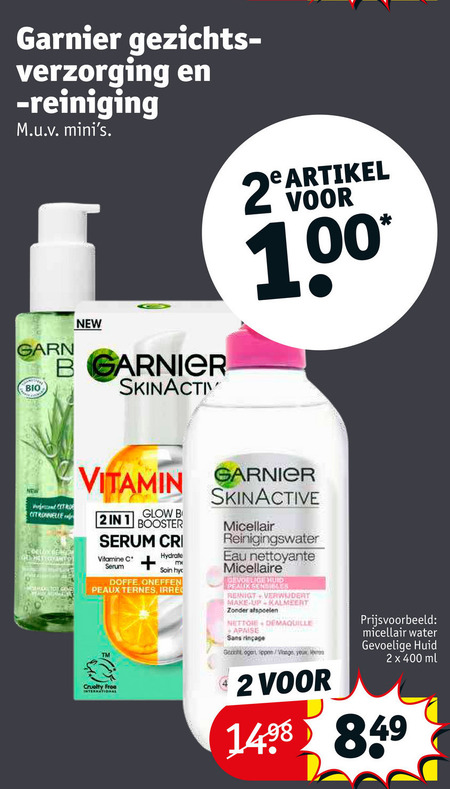 Garnier bio   gezichtsreiniging, reinigingslotion folder aanbieding bij  Kruidvat - details