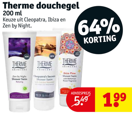 Therme   douchegel folder aanbieding bij  Kruidvat - details