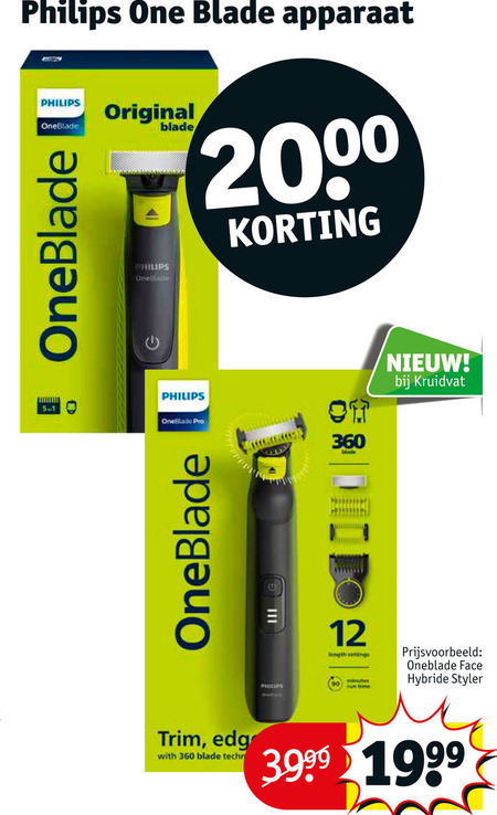 Philips   elektrisch scheerapparaat folder aanbieding bij  Kruidvat - details