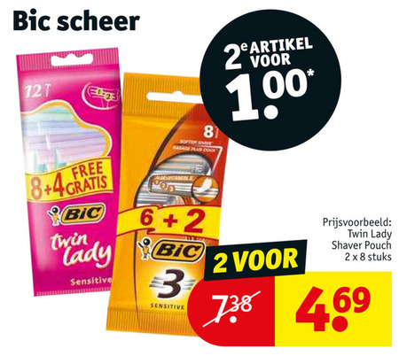 Bic   wegwerpscheermesjes folder aanbieding bij  Kruidvat - details