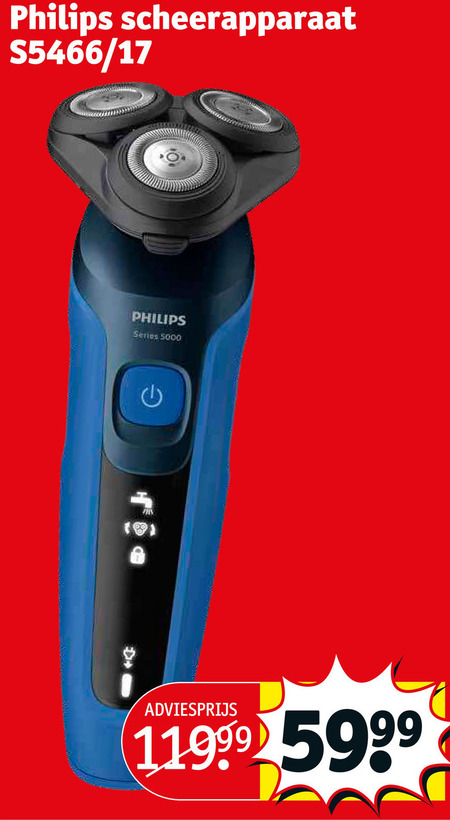 Philips   elektrisch scheerapparaat folder aanbieding bij  Kruidvat - details