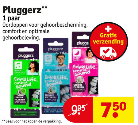 Pluggerz   oordopje folder aanbieding bij  Kruidvat - details