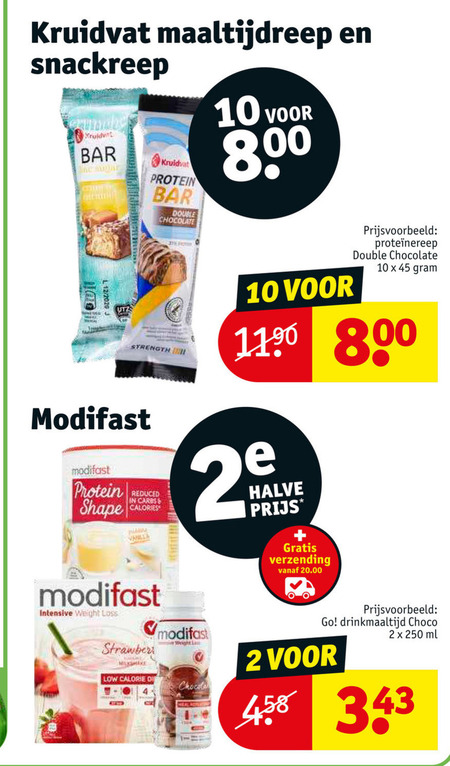 Modifast   afslankmaaltijd folder aanbieding bij  Kruidvat - details