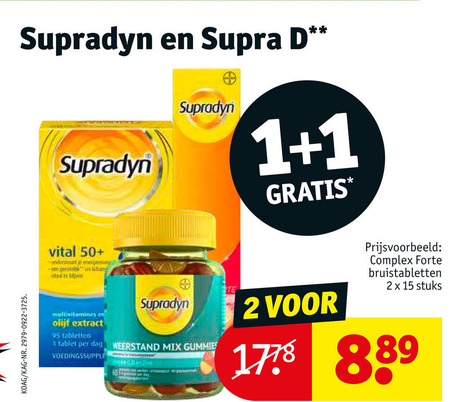 Supradyn   vitamine, multivitaminen folder aanbieding bij  Kruidvat - details