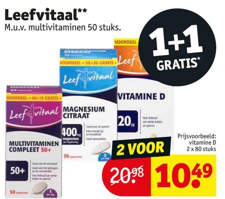 Leef Vitaal   vitamine folder aanbieding bij  Kruidvat - details