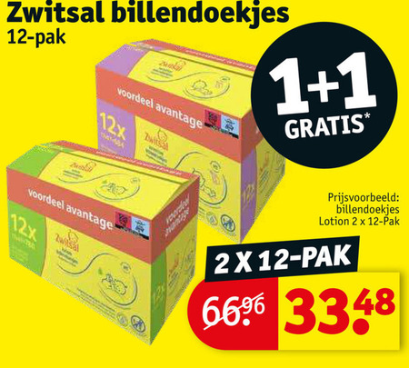 Zwitsal billendoekjes folder aanbieding bij Kruidvat - details
