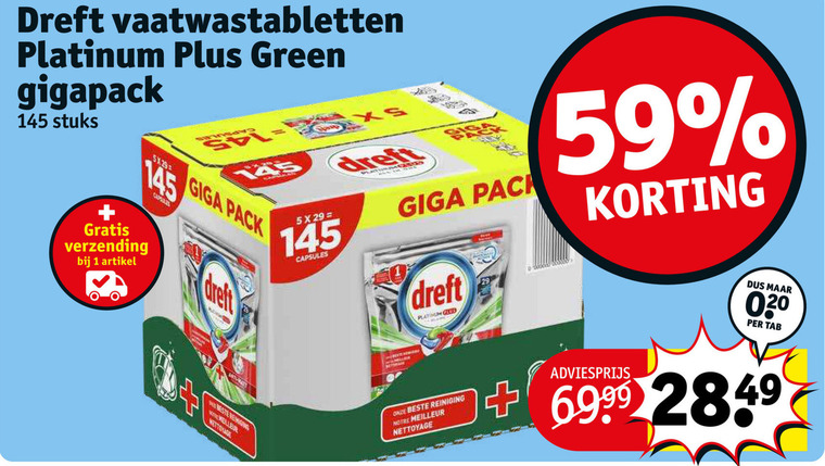 Dreft   vaatwasmiddel folder aanbieding bij  Kruidvat - details