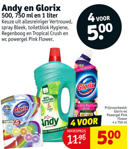 Glorix   allesreiniger, toiletblok folder aanbieding bij  Kruidvat - details