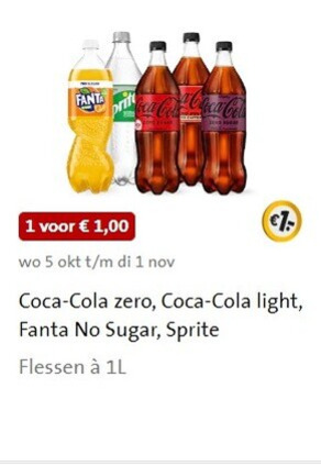 Sprite   frisdrank, cola folder aanbieding bij  Jumbo - details