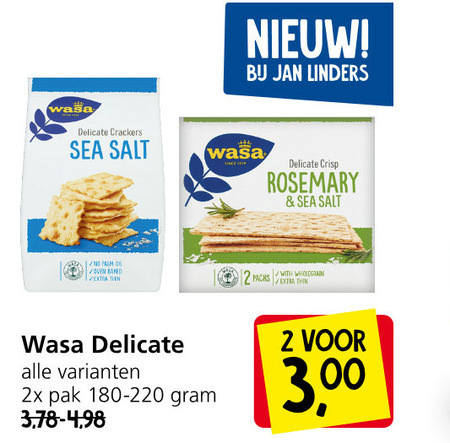 Wasa   knackebrod, crackers folder aanbieding bij  Jan Linders - details