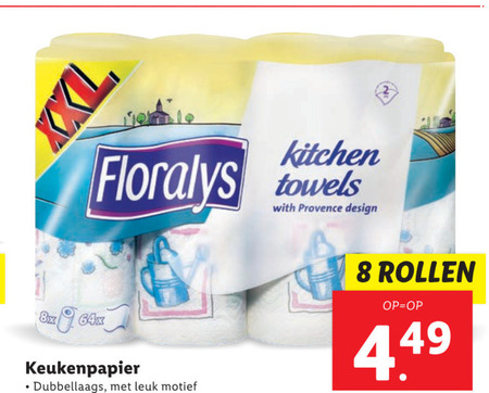 Floralys   keukenpapier folder aanbieding bij  Lidl - details