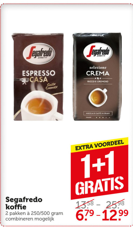 Segafredo   koffie folder aanbieding bij  Coop - details