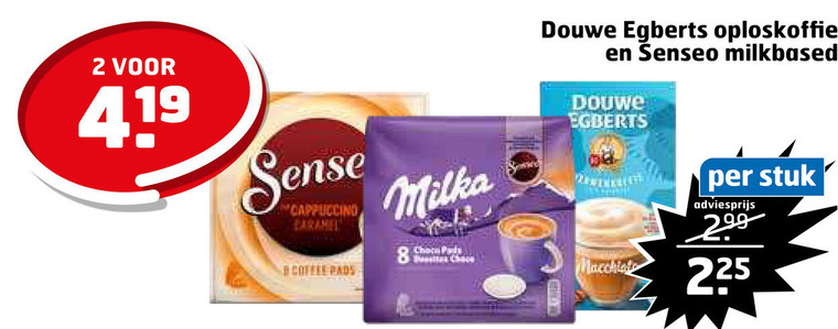 Douwe Egberts Senseo   oploskoffie, koffiepad folder aanbieding bij  Trekpleister - details