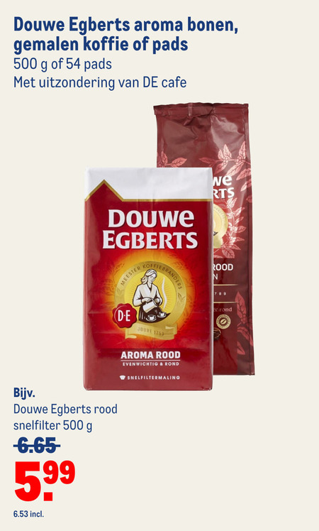 Douwe Egberts   koffiebonen, koffie folder aanbieding bij  Makro - details