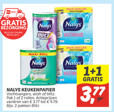 Nalys   keukenpapier folder aanbieding bij  Dekamarkt - details