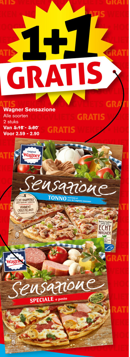 Wagner   diepvriespizza folder aanbieding bij  Hoogvliet - details