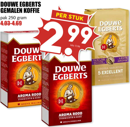 Douwe Egberts   koffie folder aanbieding bij  MCD Supermarkt Basis - details