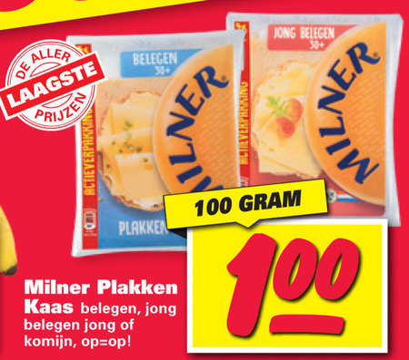 Milner   kaasplakken folder aanbieding bij  Nettorama - details