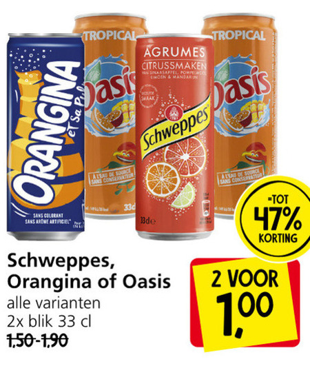 Schweppes   frisdrank folder aanbieding bij  Jan Linders - details