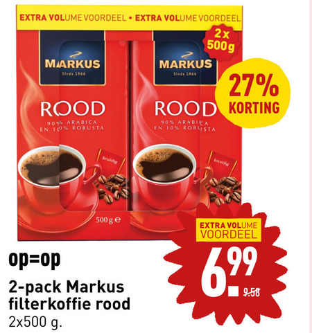 Markus   koffie folder aanbieding bij  Aldi - details